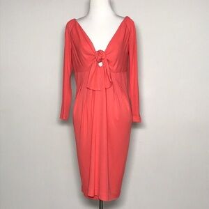 NWOT Diane von Furstenberg Women’s Coral Sheath Midi Dress Size 6